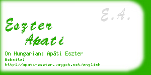 eszter apati business card